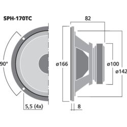 Monacor SPH-170TC głośnik nisko-średniotonowy HiFi